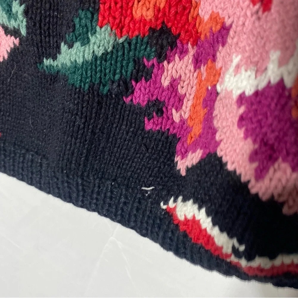 Vintage Paul Harris Ramie Cotton Floral Knit Crew Neck Sweater M Cottagecore - Picture 7 of 16